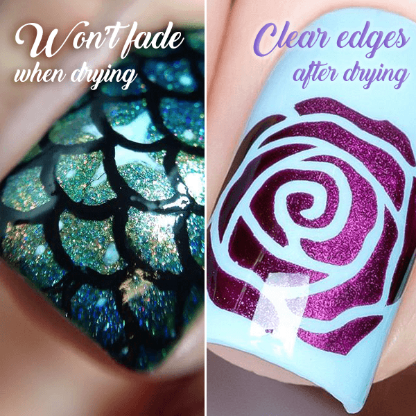 Laser Holo Nail Stencil Stickers Set