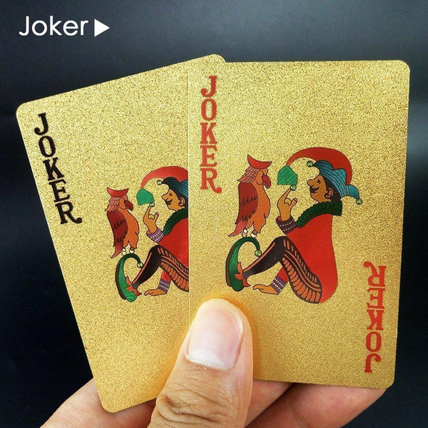 24k Gold Foil Playing Poker