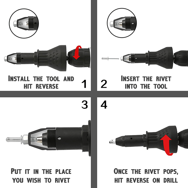 Rivet Gun Drill Adaptor